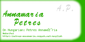 annamaria petres business card